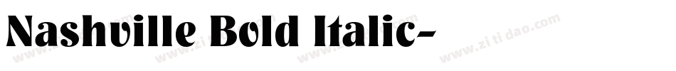 Nashville Bold Italic字体转换